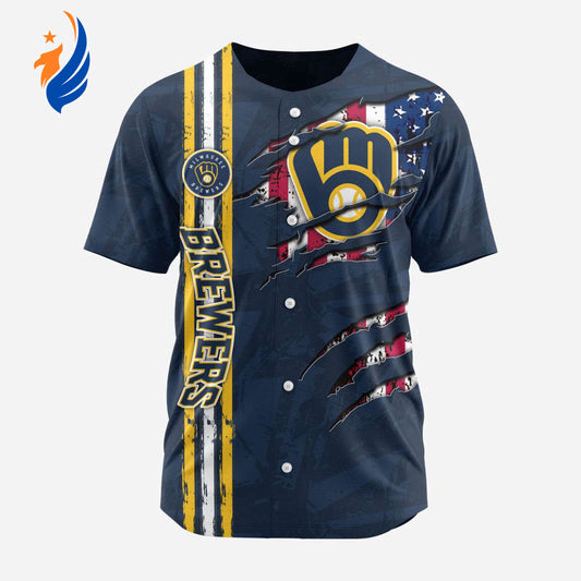 MLB Milwaukee Brewers Special Design Baseball Jersey Gift for Men Women - Bafud