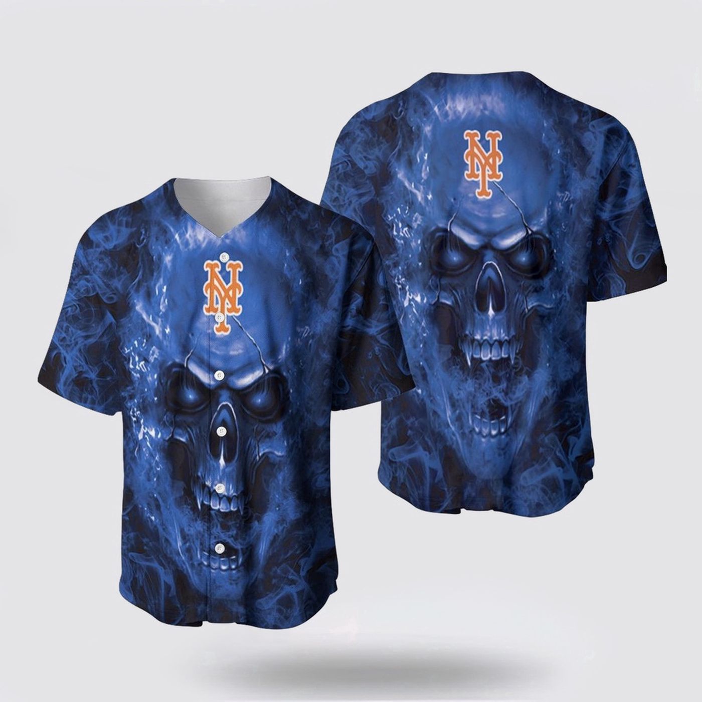 MLB New York Mets Baseball Jersey: Skull Adventure & Personality for Fans - lylyprint.com