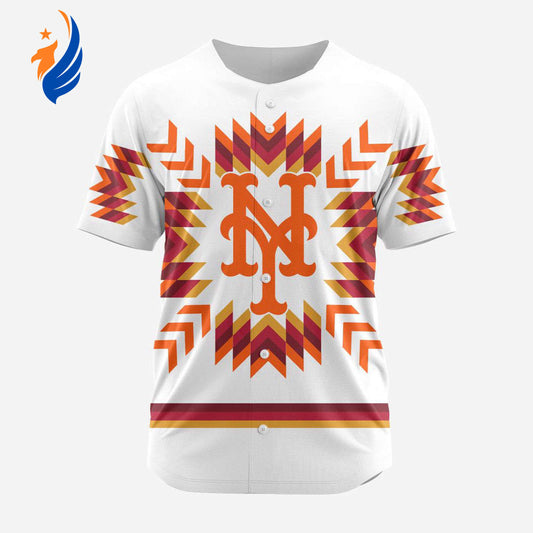MLB New York Mets Special Native Design Baseball Jersey Gift for Men Women - Bafud