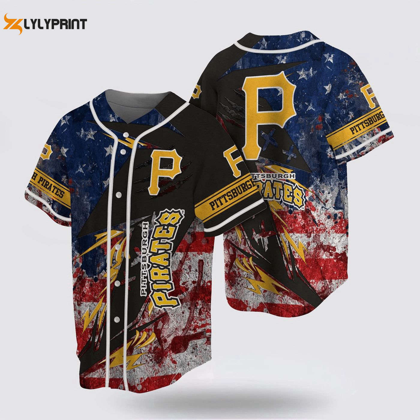 Pittsburgh Pirates US Flag Baseball Jersey: Show Your MLB Fan Spirit! - lylyprint.com
