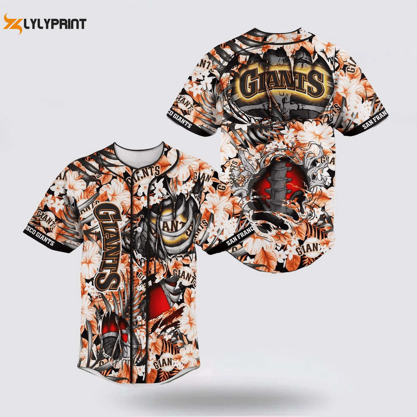 MLB San Francisco Giants Skeleton Baseball Jersey - Perfect for Die-Hard Fans! - Gift for Men Women - lylyprint.com