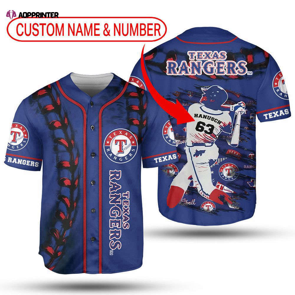MLB Texas Rangers Custom Name Number Baseball Jersey V2 Unisex Shirt, Gift For Men And Women - Aopprinter