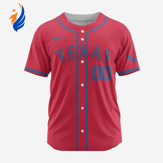 MLB Texas Rangers Personalized Alternate Design Concept Baseball Jersey 2404 - Bafud