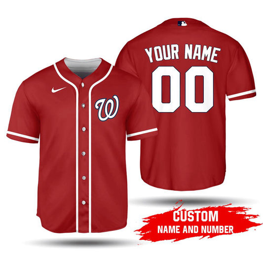 MLB Washington Nationals Custom Name Number 2023 Alternate Jersey Red Baseball Jersey Unisex Shirt, Gift For Men And Women - Aopprinter
