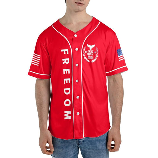 Freedom Charlie Kirk Forever In Our Hearts Baseball Jersey