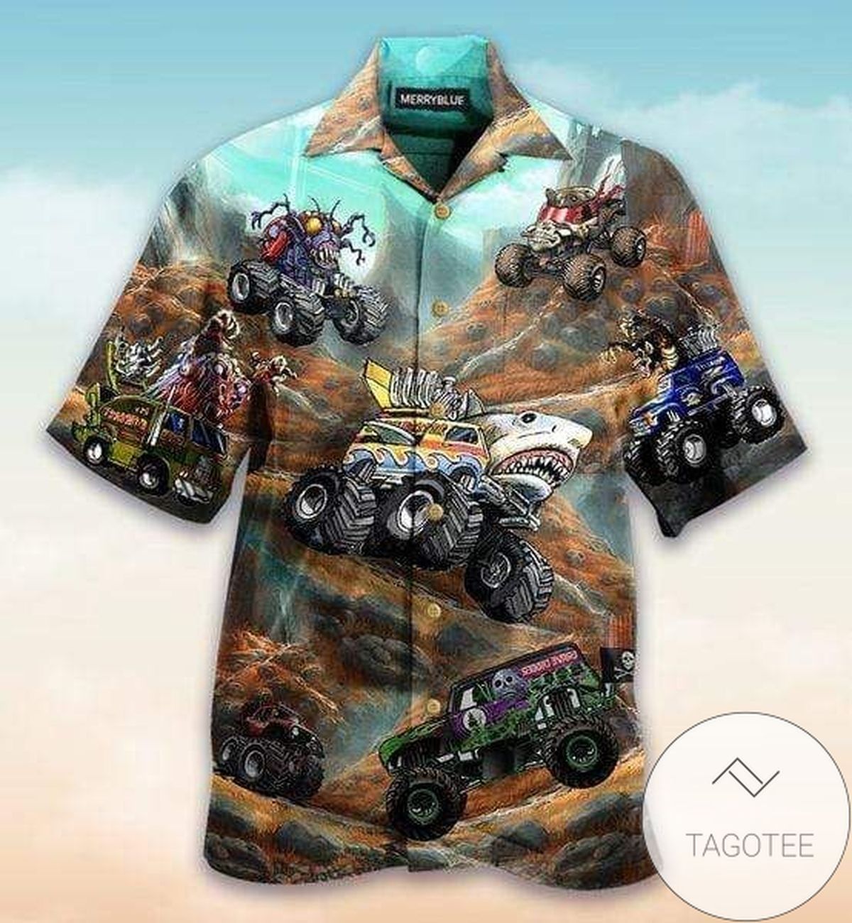 Monster Truck Play TougCrasHard Unisex Hawaiian Shirt