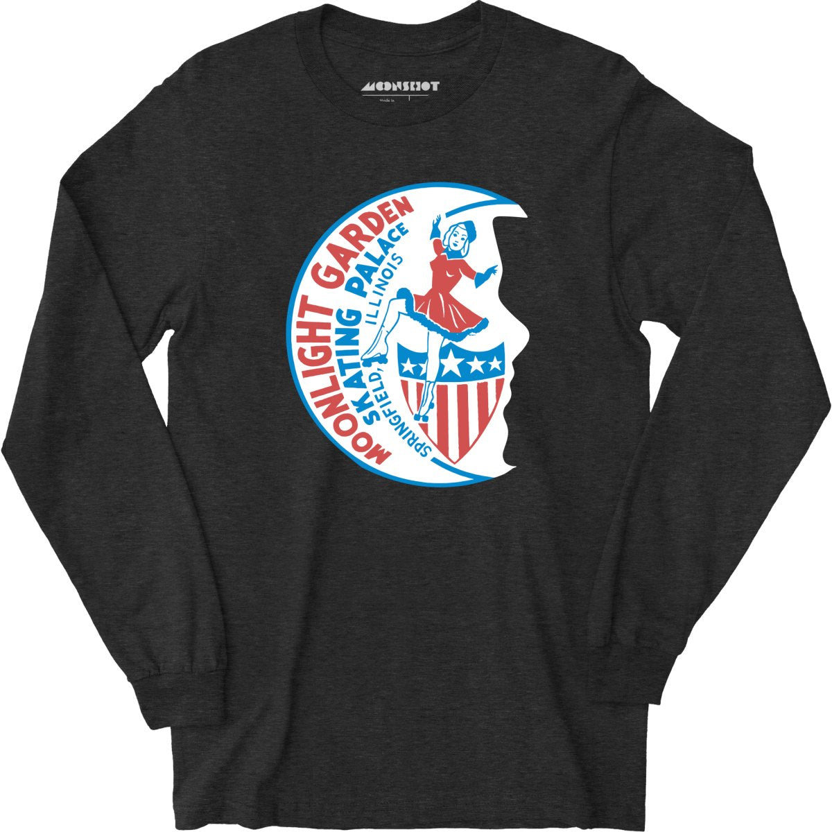 Moonlight Garden Skating Palace - Springfield, IL - Vintage Roller Rink - Long Sleeve T-Shirt