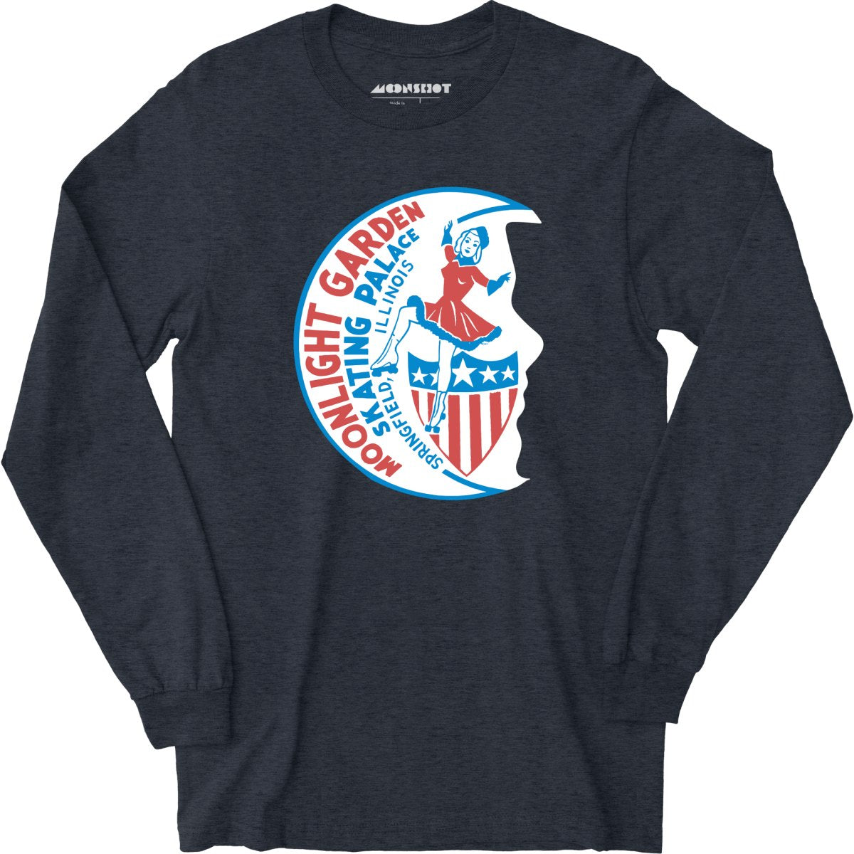 Moonlight Garden Skating Palace - Springfield, IL - Vintage Roller Rink - Long Sleeve T-Shirt