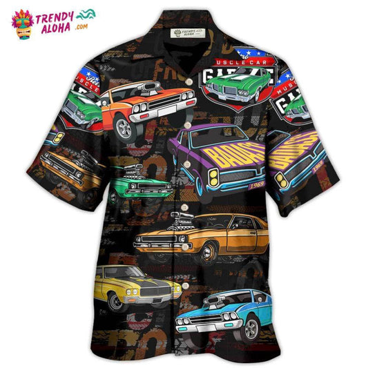 Muscle Car Racing Speed Road Hawaiian Shirt - Trendy Aloha