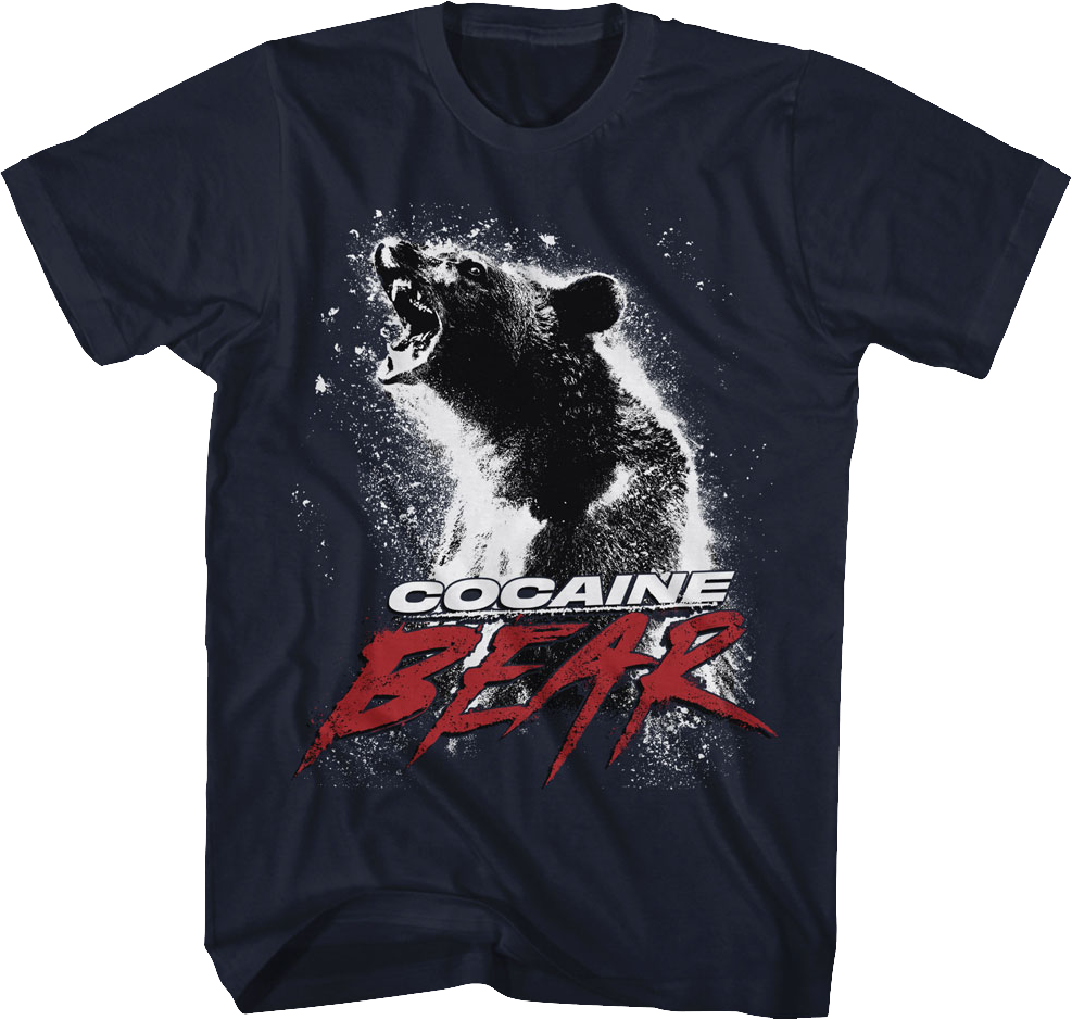 Navy Blue Movie Poster Cocaine Bear T-Shirt