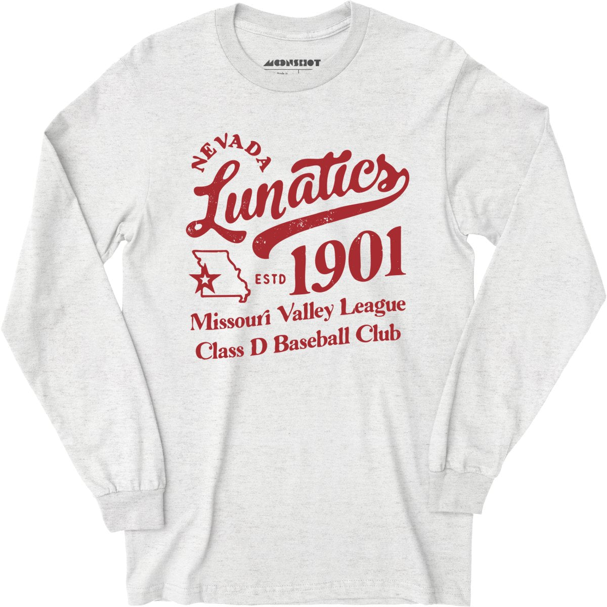Nevada Lunatics - Missouri - Vintage Defunct Baseball Teams - Long Sleeve T-Shirt