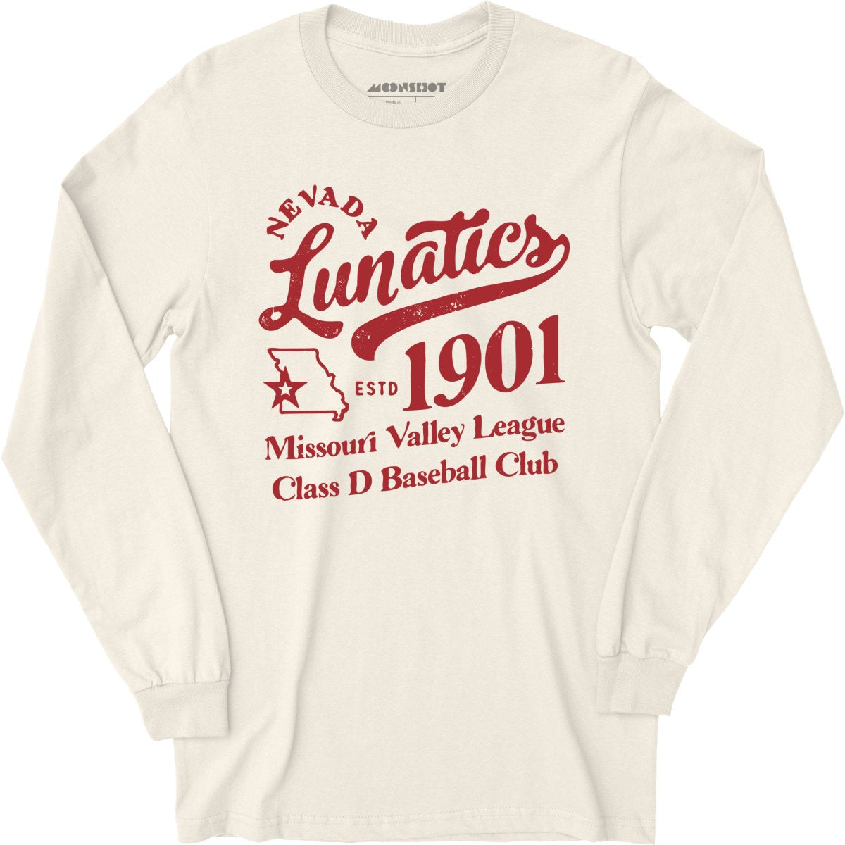 Nevada Lunatics - Missouri - Vintage Defunct Baseball Teams - Long Sleeve T-Shirt