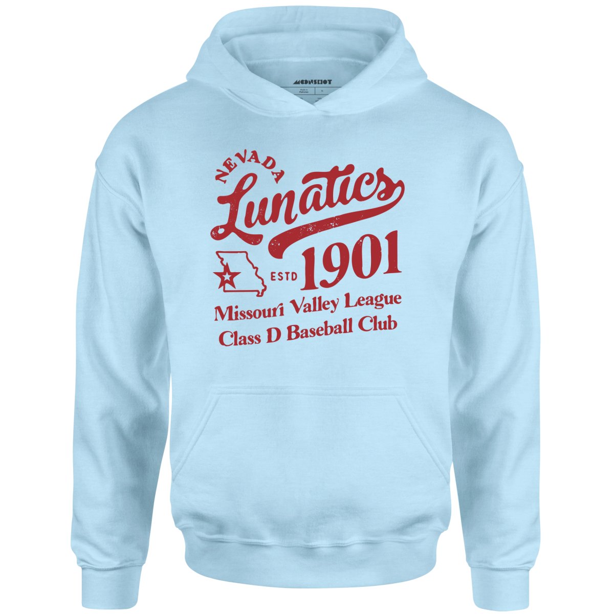 Nevada Lunatics - Missouri - Vintage Defunct Baseball Teams - Unisex Hoodie
