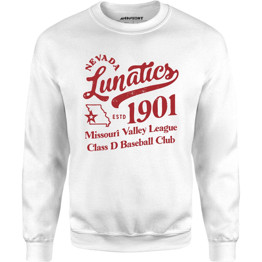 Nevada Lunatics - Missouri - Vintage Defunct Baseball Teams - Unisex Sweatshirt