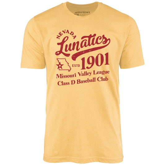 Nevada Lunatics - Missouri - Vintage Defunct Baseball Teams - Unisex T-Shirt