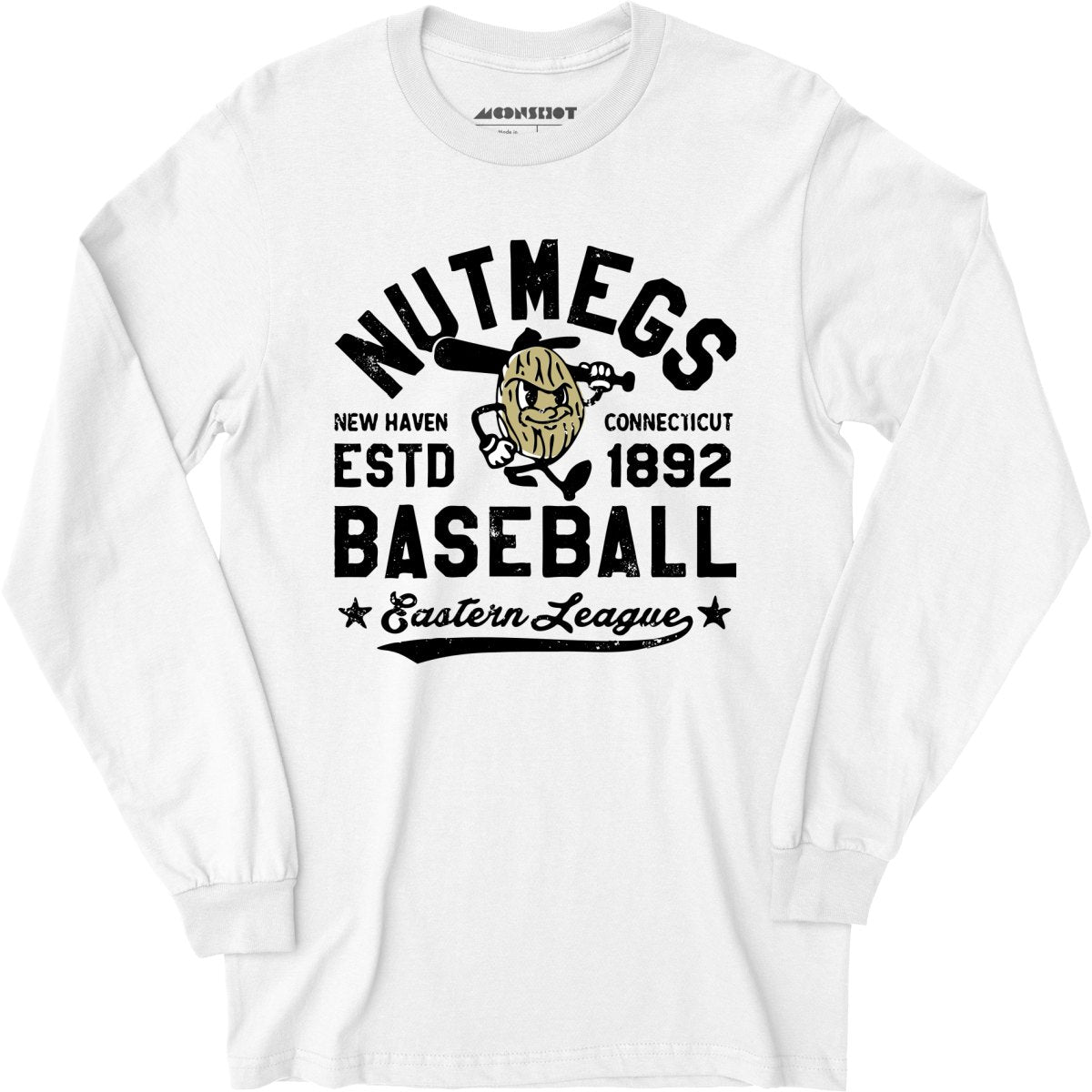 New Haven Nutmegs - Connecticut - Vintage Defunct Baseball Teams - Long Sleeve T-Shirt