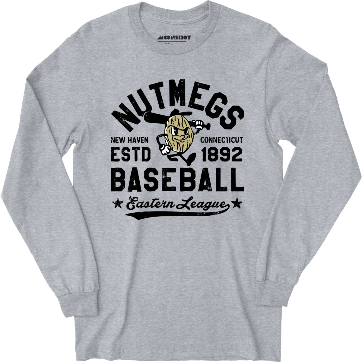 New Haven Nutmegs - Connecticut - Vintage Defunct Baseball Teams - Long Sleeve T-Shirt