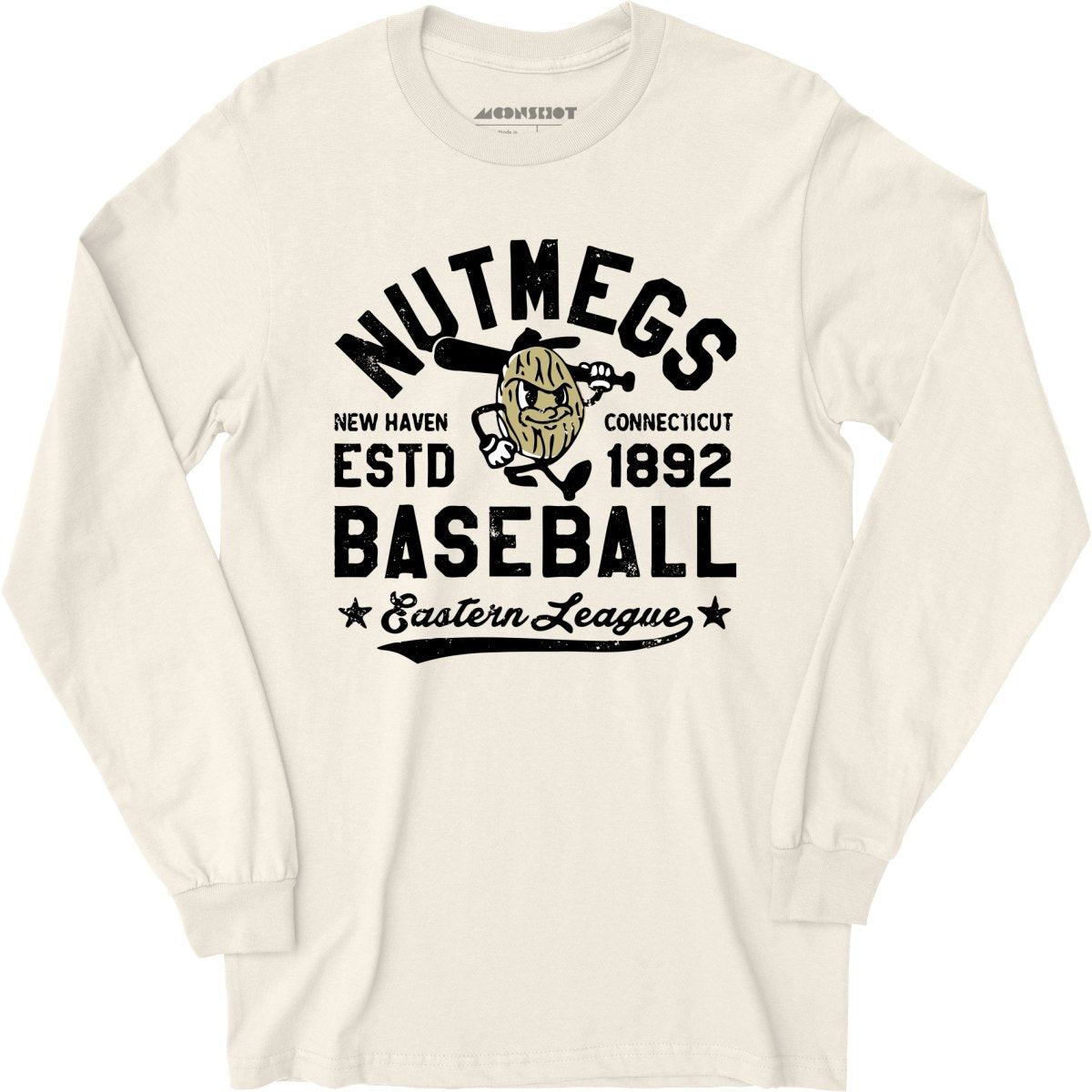 New Haven Nutmegs - Connecticut - Vintage Defunct Baseball Teams - Long Sleeve T-Shirt