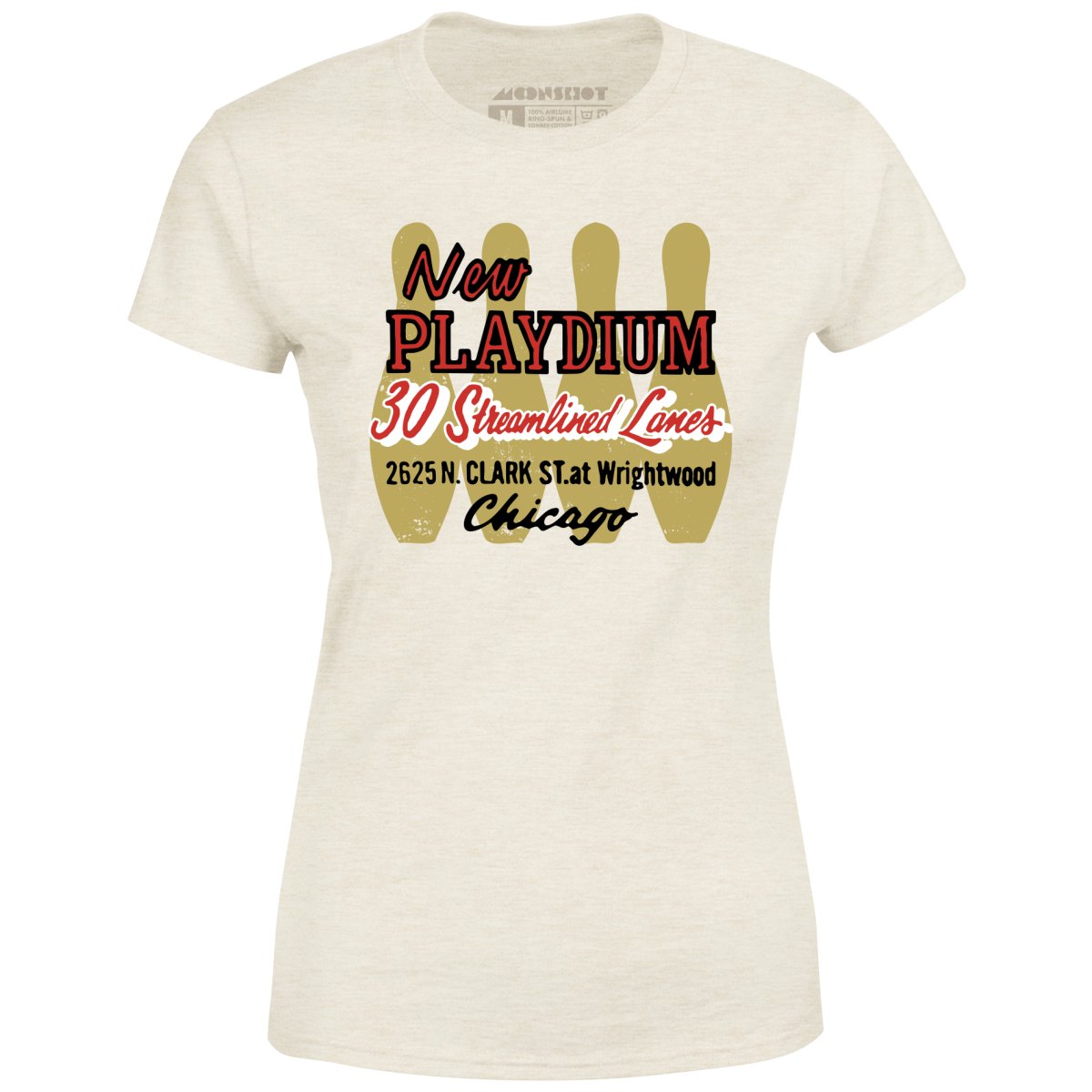 New Playdium - Chicago, IL - Vintage Bowling Alley - Women's T-Shirt