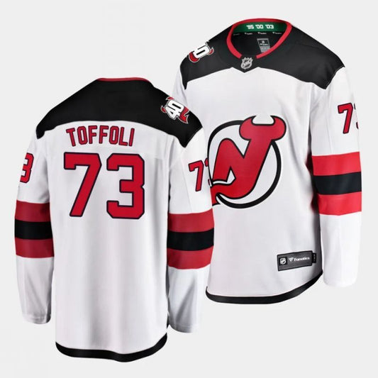 new jersey devils #73 tyler toffoli away white breakaway player jersey Style 1