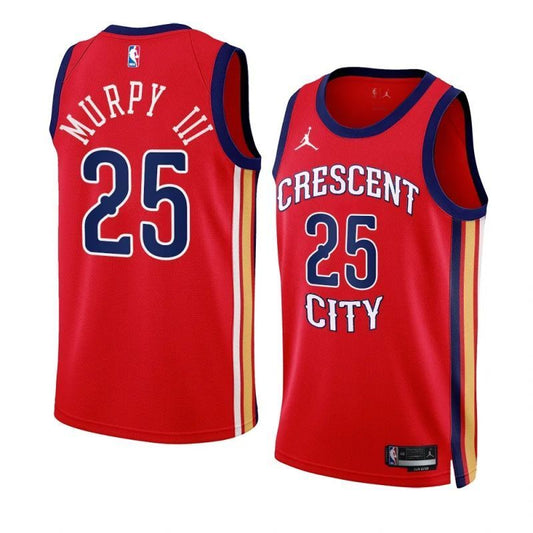 new orleans pelicans #25 trey murphy iii 2023-24 statement edition red swingman jersey
