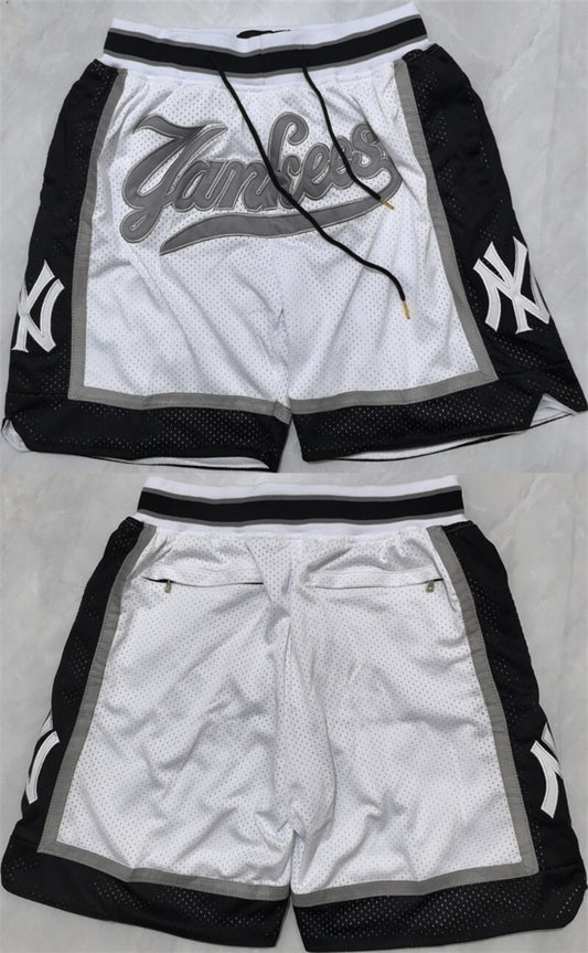 new yok yankees white shorts (run small) Style 1