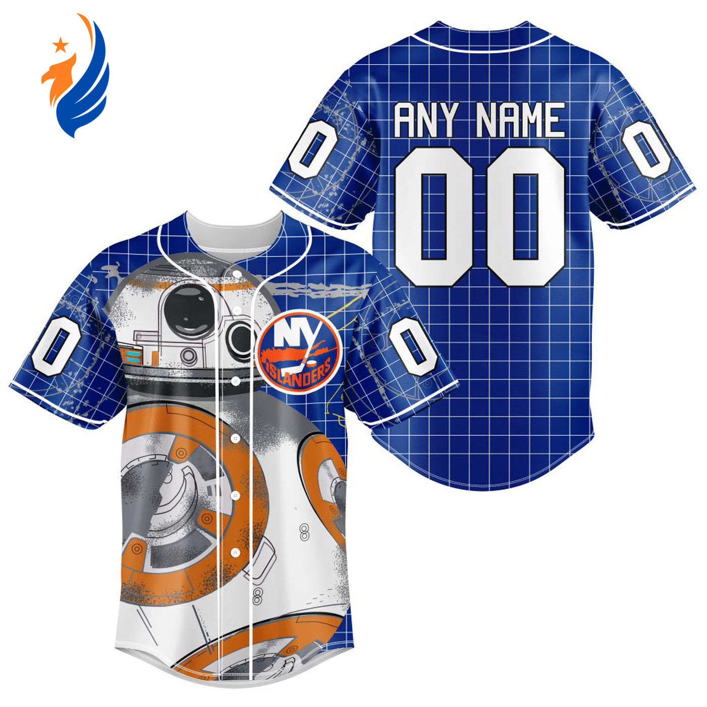 NHL New York Islanders | Specialized Baseball Jersey X BB-8 D Star War - Bafud