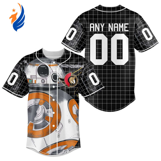 NHL Ottawa Senators | Specialized Baseball Jersey X BB-8 D Star War - Bafud