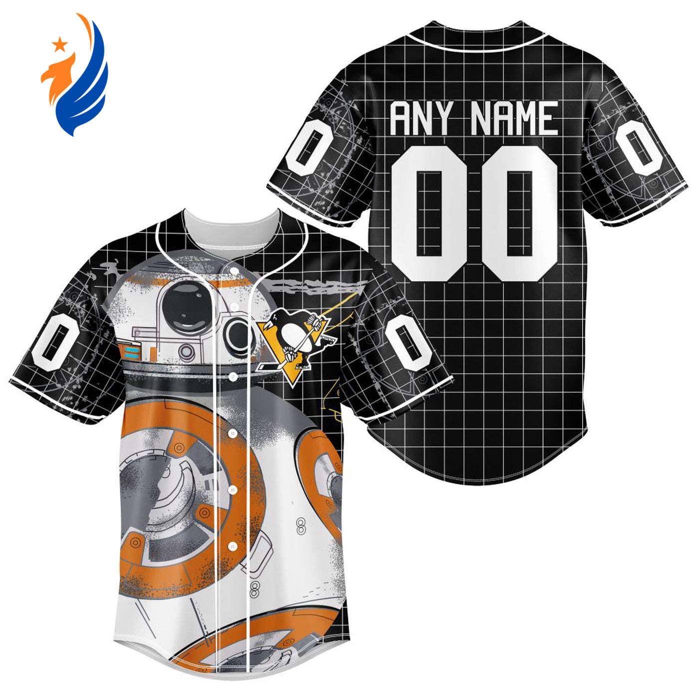 NHL Pittsburgh Penguins | Specialized Baseball Jersey X BB-8 D Star War - Bafud