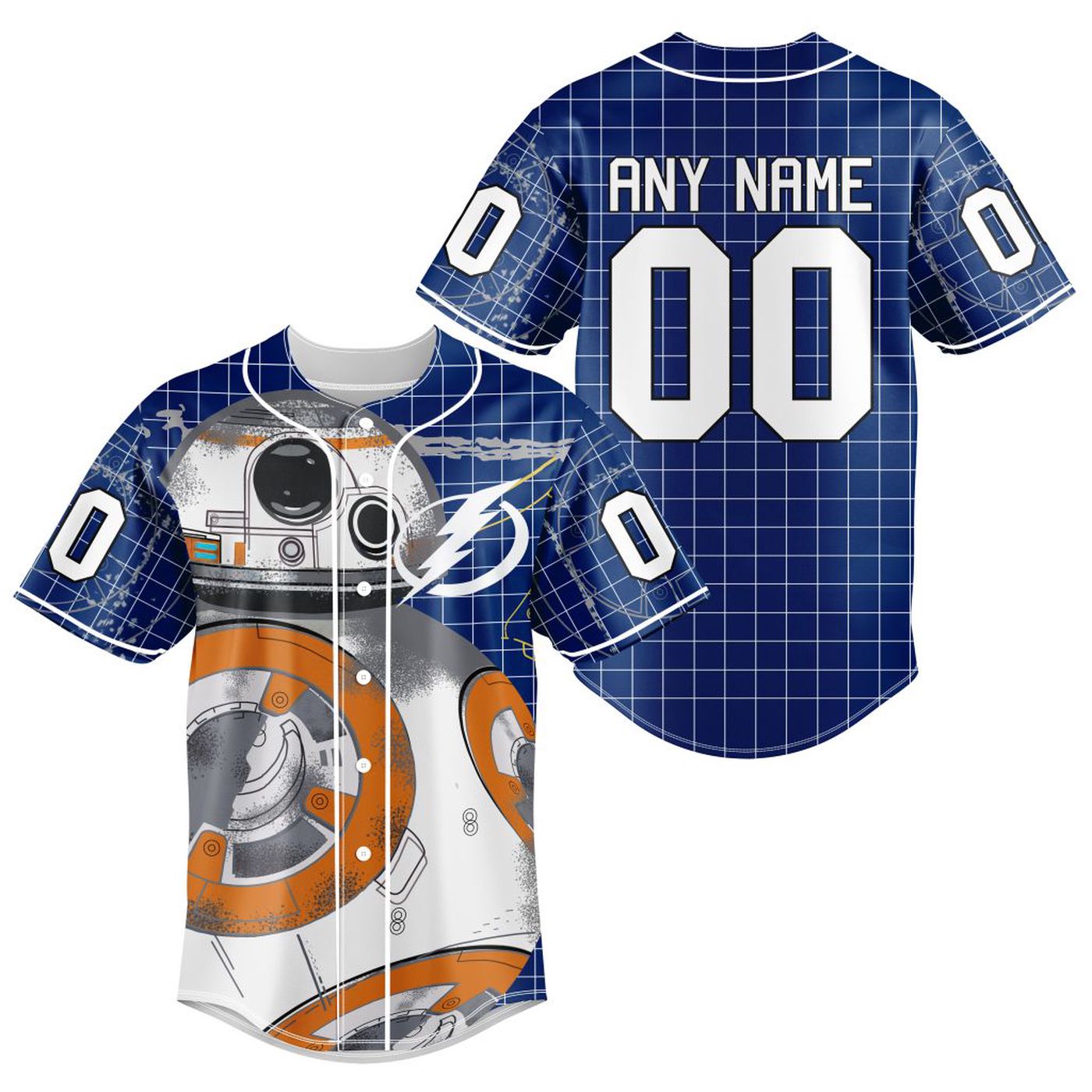 NHL Tampa Bay Lightning | Specialized Baseball Jersey X BB-8 D Star War - Bafud