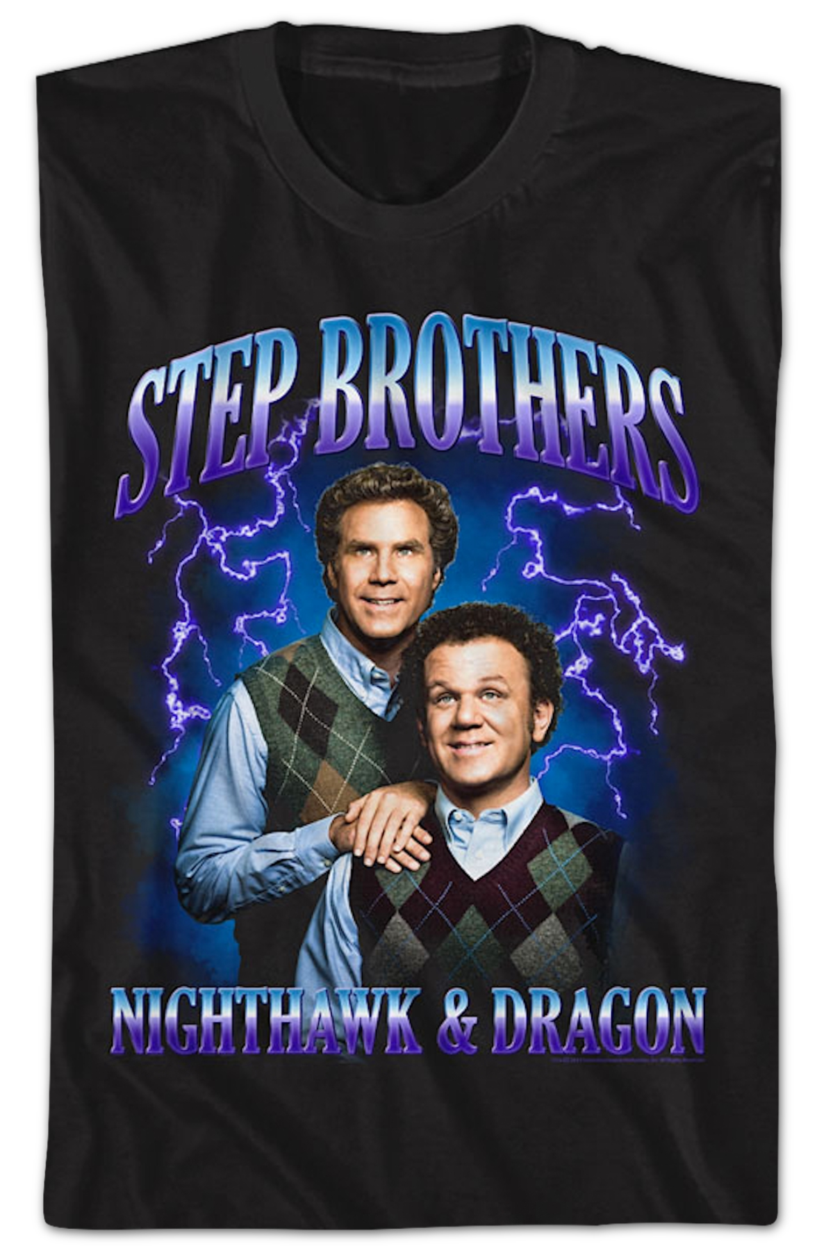 Nighthawk & Dragon Lightning Photo Step Brothers T-Shirt