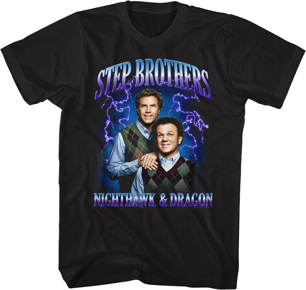 Nighthawk & Dragon Lightning Photo Step Brothers T-Shirt