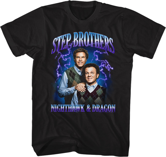 Nighthawk & Dragon Lightning Photo Step Brothers T-Shirt