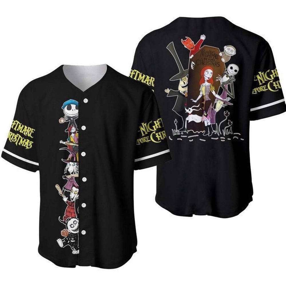 Nightmare Before Christmas Mickey and Friends Baseball Jersey - Perfect Gift for Fans! - Bafud