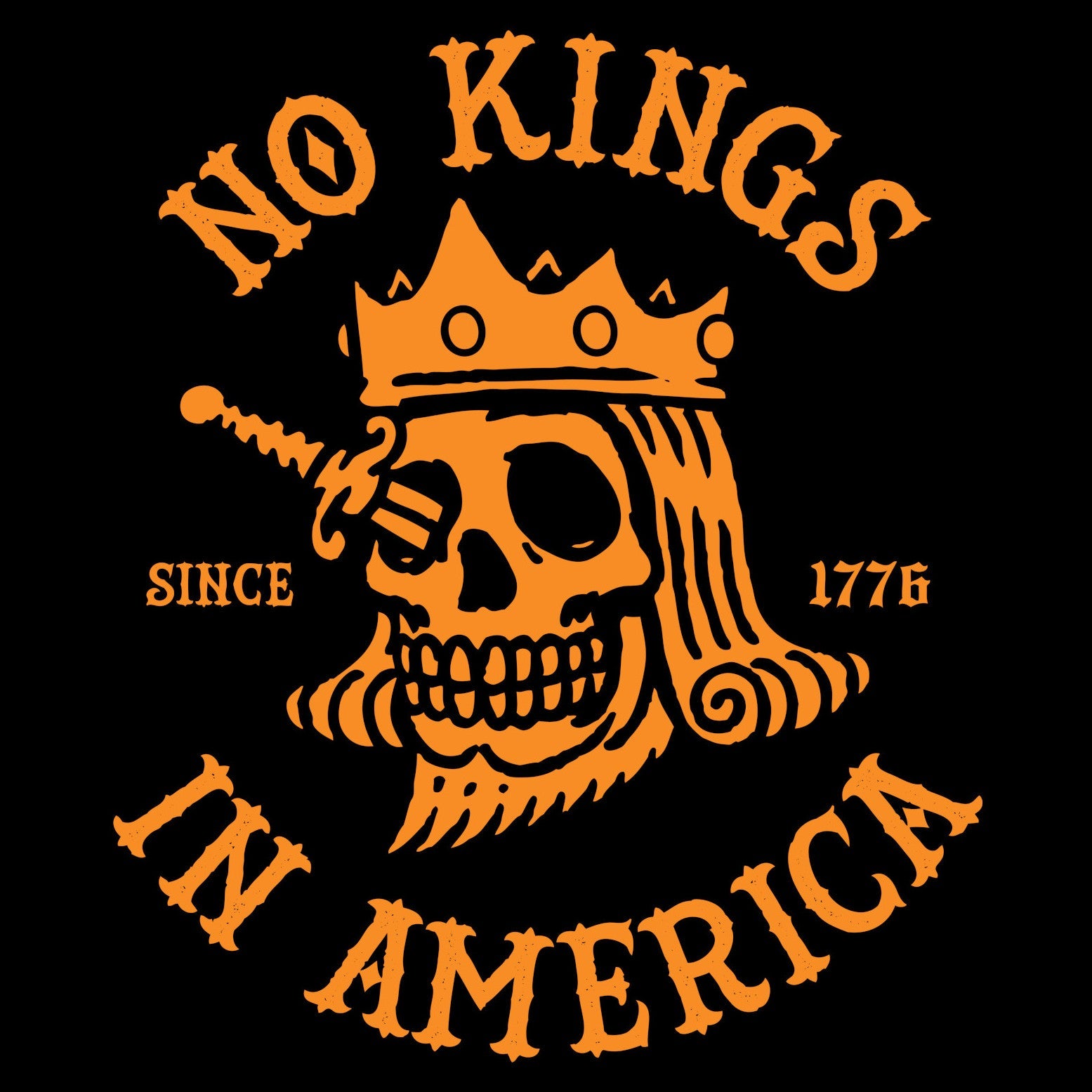No Kings Halloween T-shirt Hoodie, Sweatshirt | InkThreadWorks.com (Image 1)