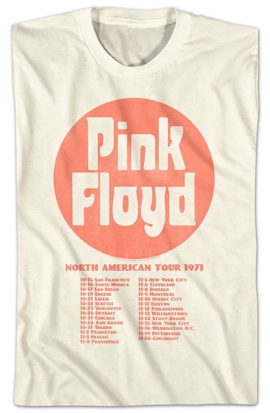 North American Tour 1971 Pink Floyd T-Shirt