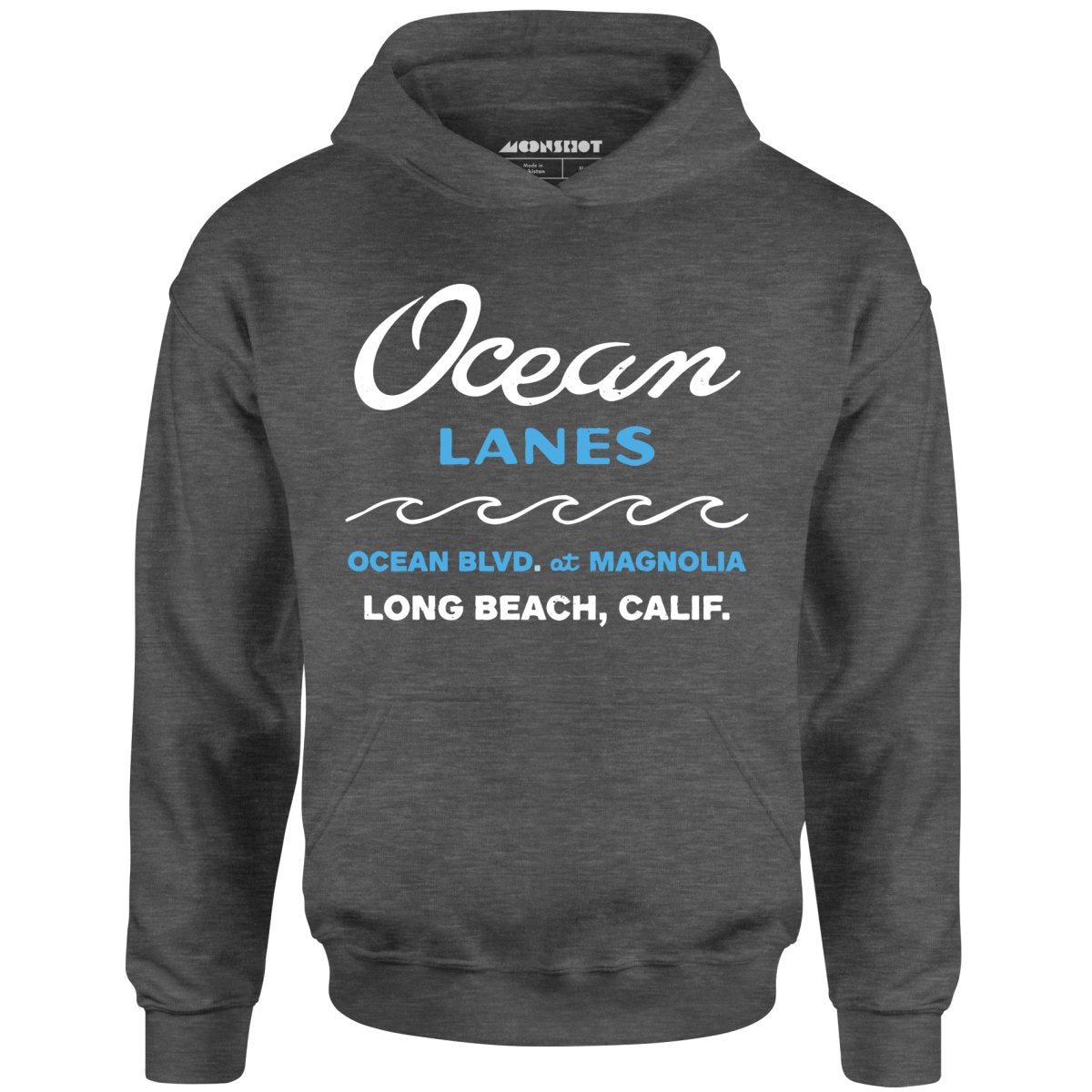 Ocean Lanes - Long Beach, CA - Vintage Bowling Alley - Unisex Hoodie