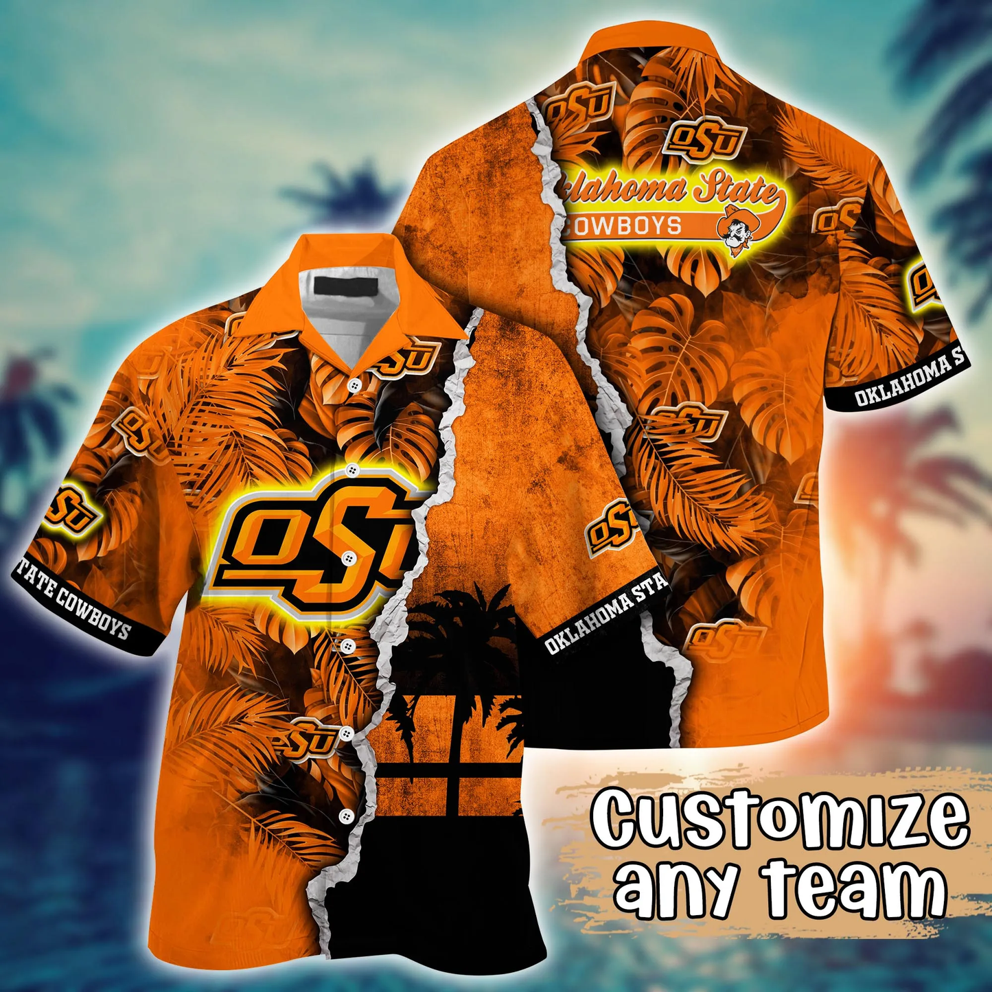 Oklahoma State Cowboys NCAA Hawaiian Shirt Custom Mid-Year Aloha Shirt