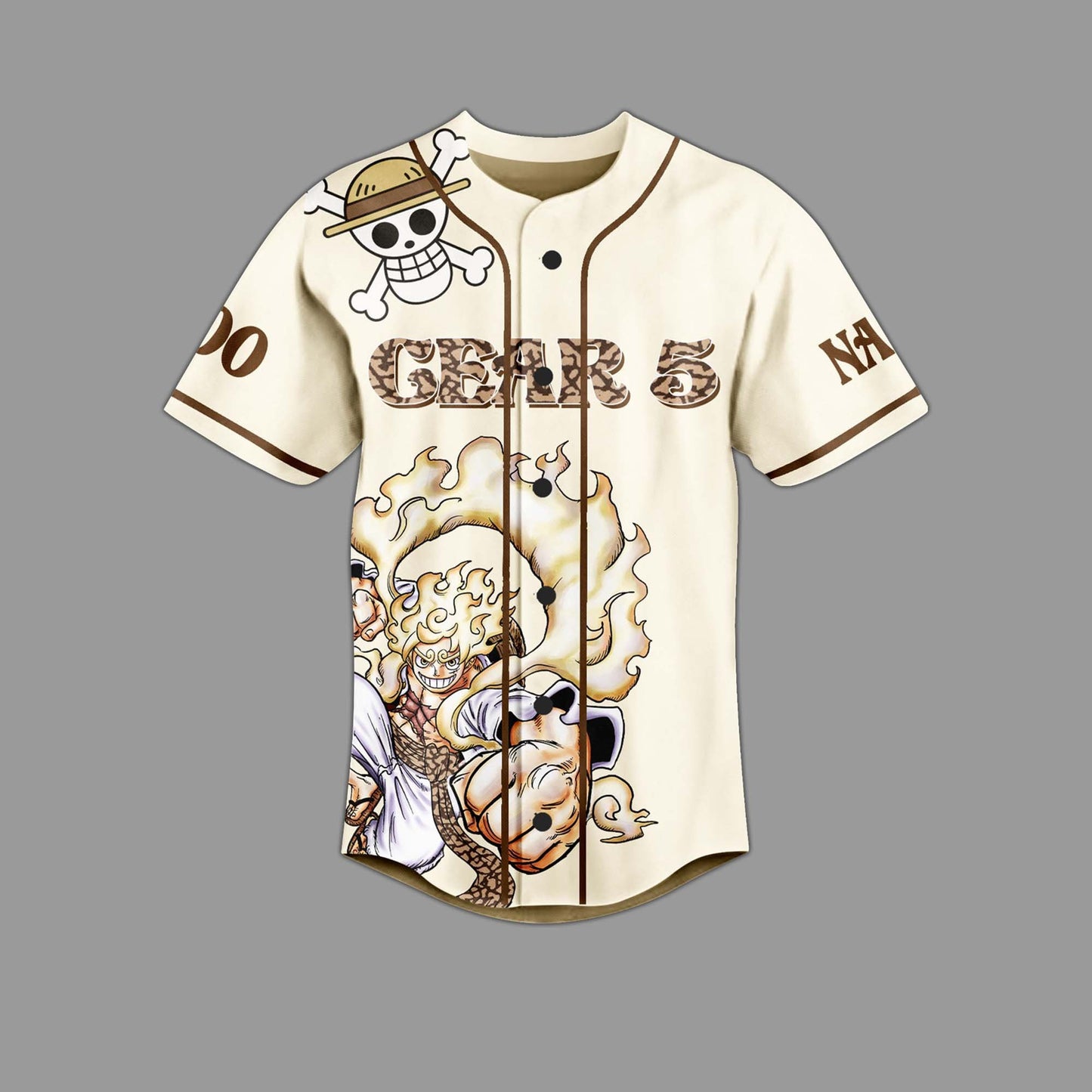 One Piece Gear 5 Cool Custom Baseball Jersey