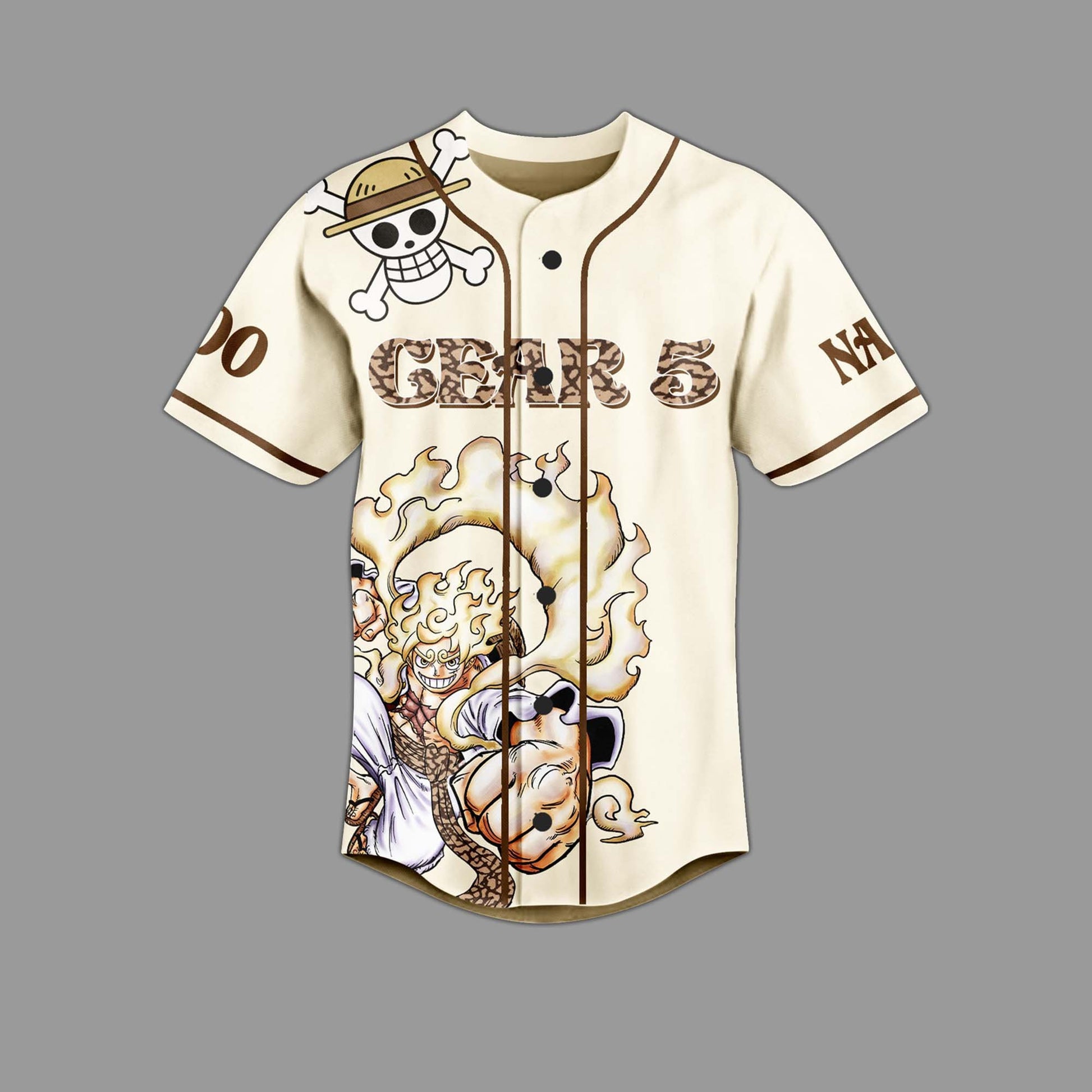 One Piece Gear 5 Cool Custom Baseball Jersey