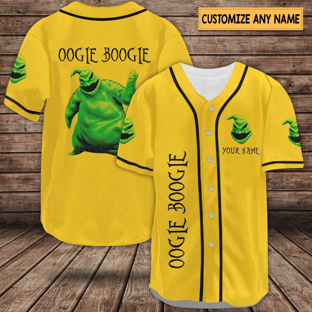 Oogie Boogie Baseball Jersey & Shirt: Horror Movie Shirts Nightmare Before Christmas Unique Oogie Boogie Gifts - Bafud