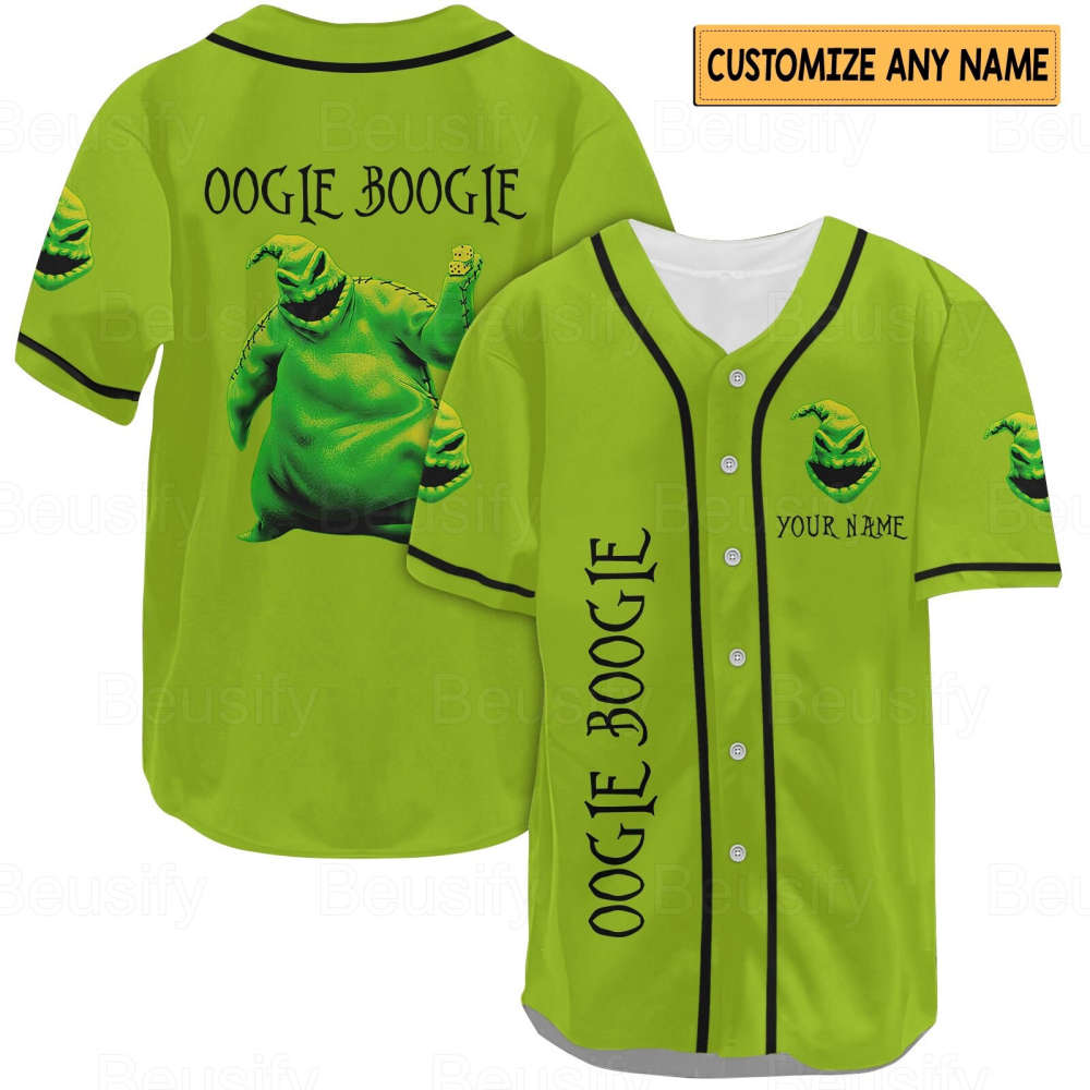 Oogie Boogie Baseball Jersey & Shirt: Horror Movie Shirts Nightmare Before Christmas Unique Oogie Boogie Gifts - Bafud