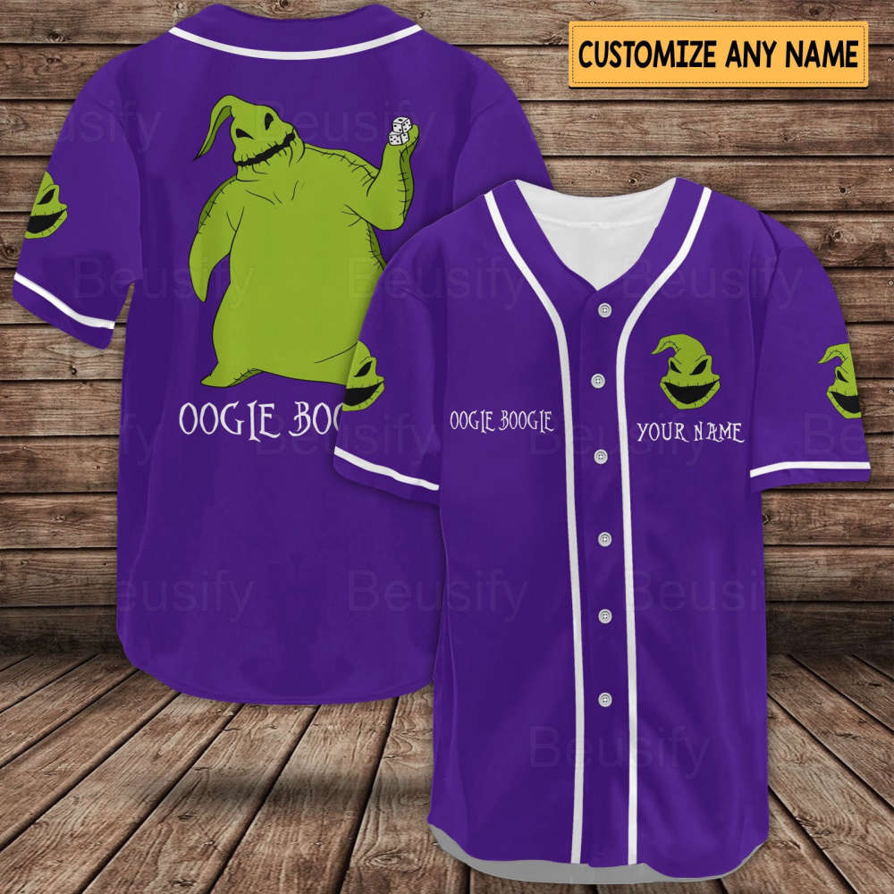 Oogie Boogie Jersey: Baseball Shirt & Horror Movie Gift with Nightmare Before Theme - Bafud