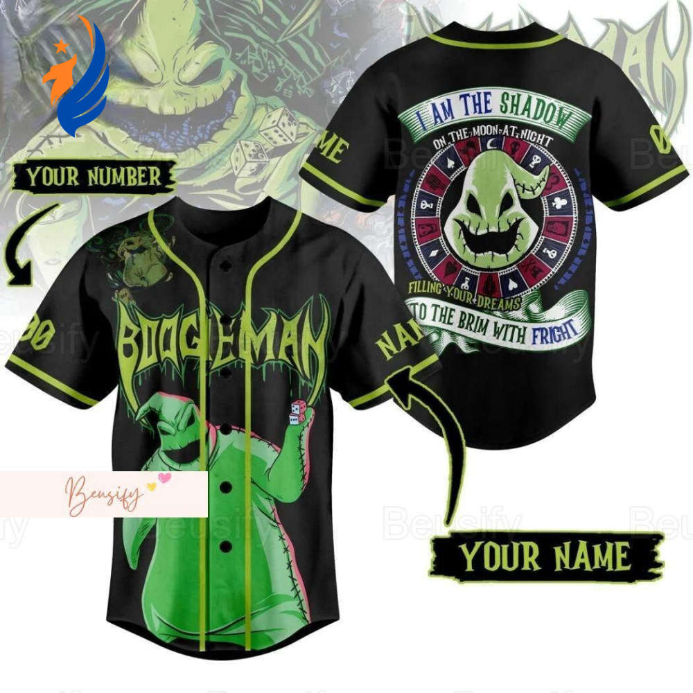 Custom Oogie Boogie Baseball Jersey – Nightmare Before Christmas Shirt Perfect Horror Movie Gift For Him - Bafud