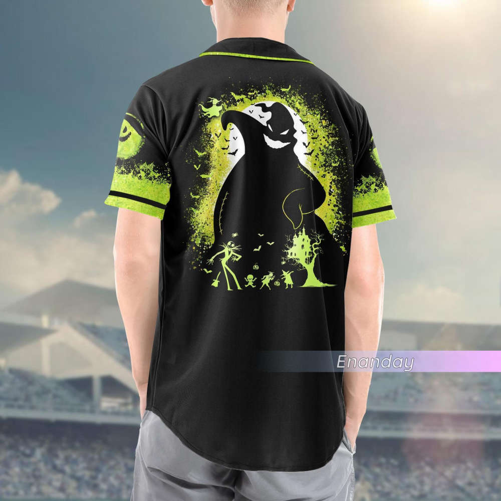 Nightmare Before Baseball: Oogie Boogie Jersey for Men - Spooky Halloween Horror Movie Shirt - Bafud