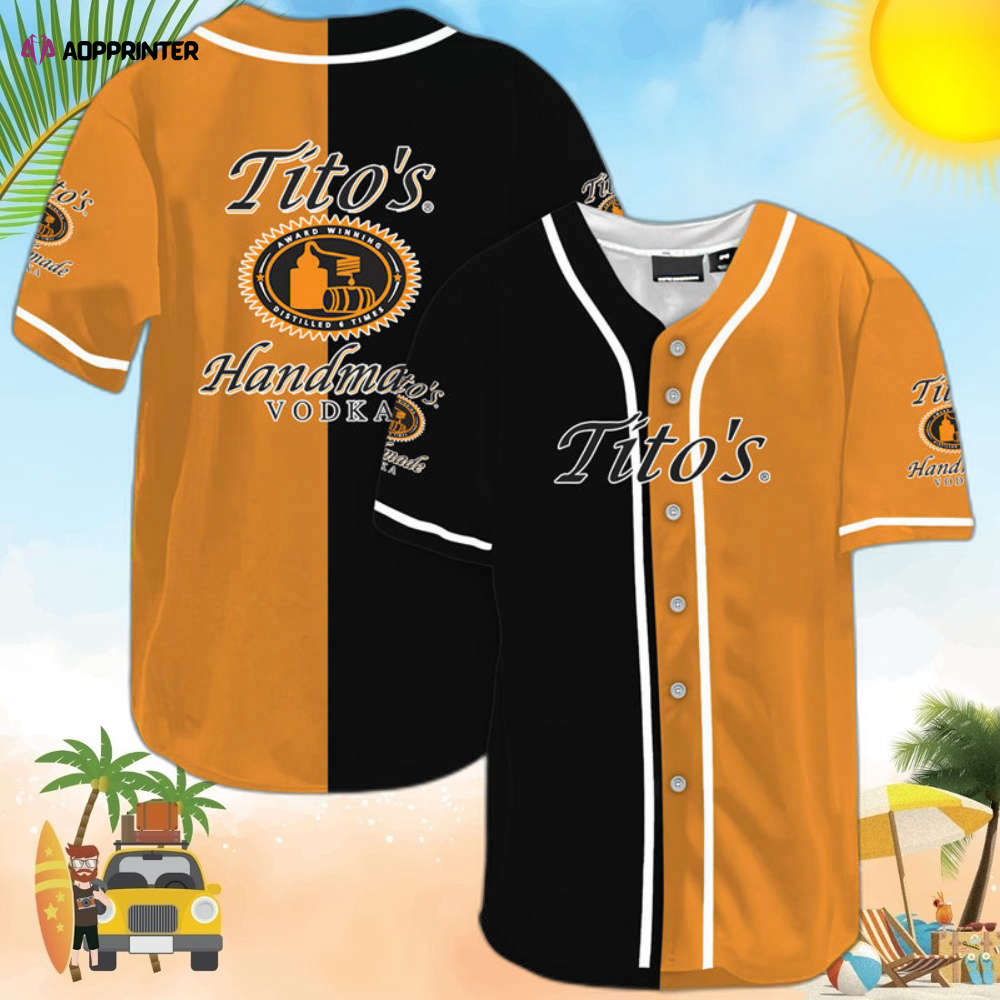 Orange Split Tito Is Vodka Baseball Jersey - Aopprinter