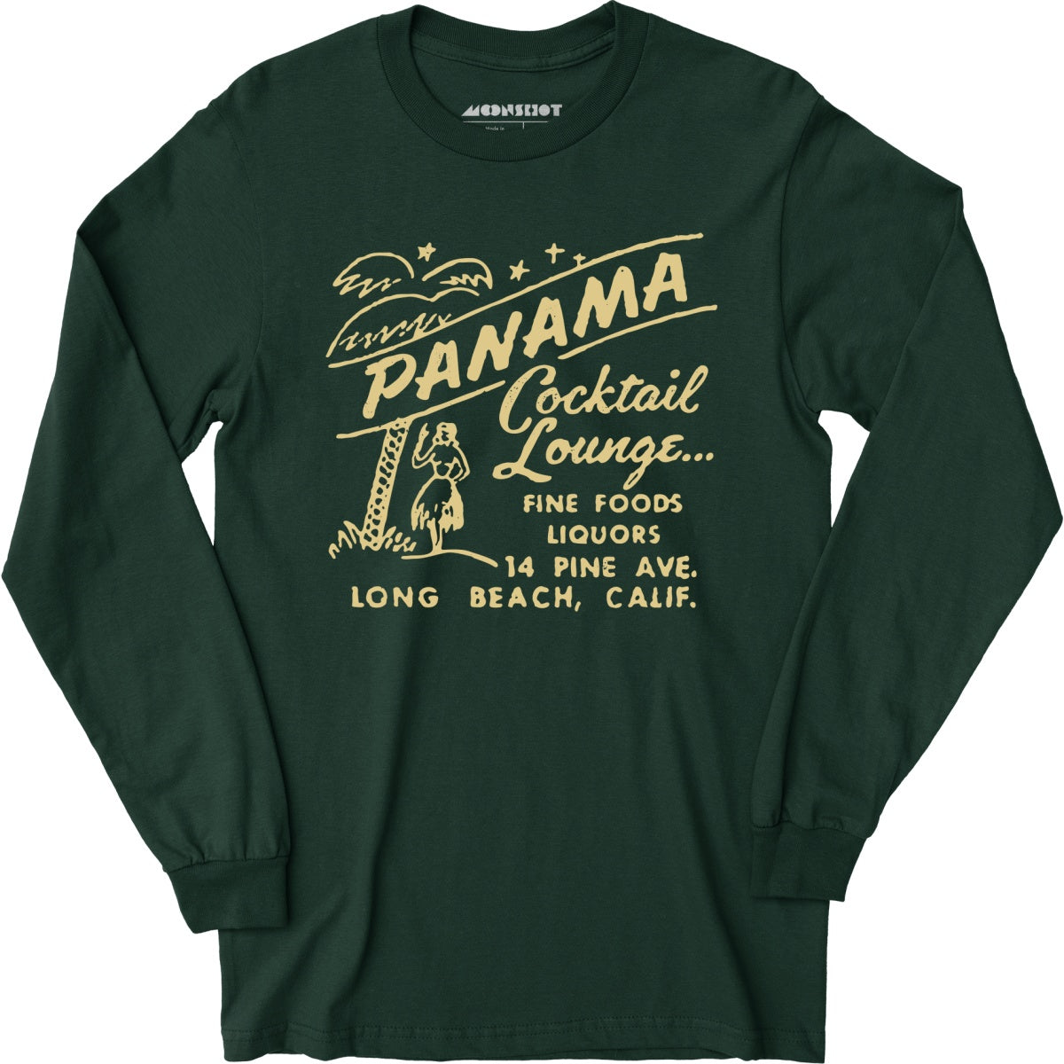 Panama Cocktail Lounge - Long Beach, CA - Vintage Tiki Bar - Long Sleeve T-Shirt