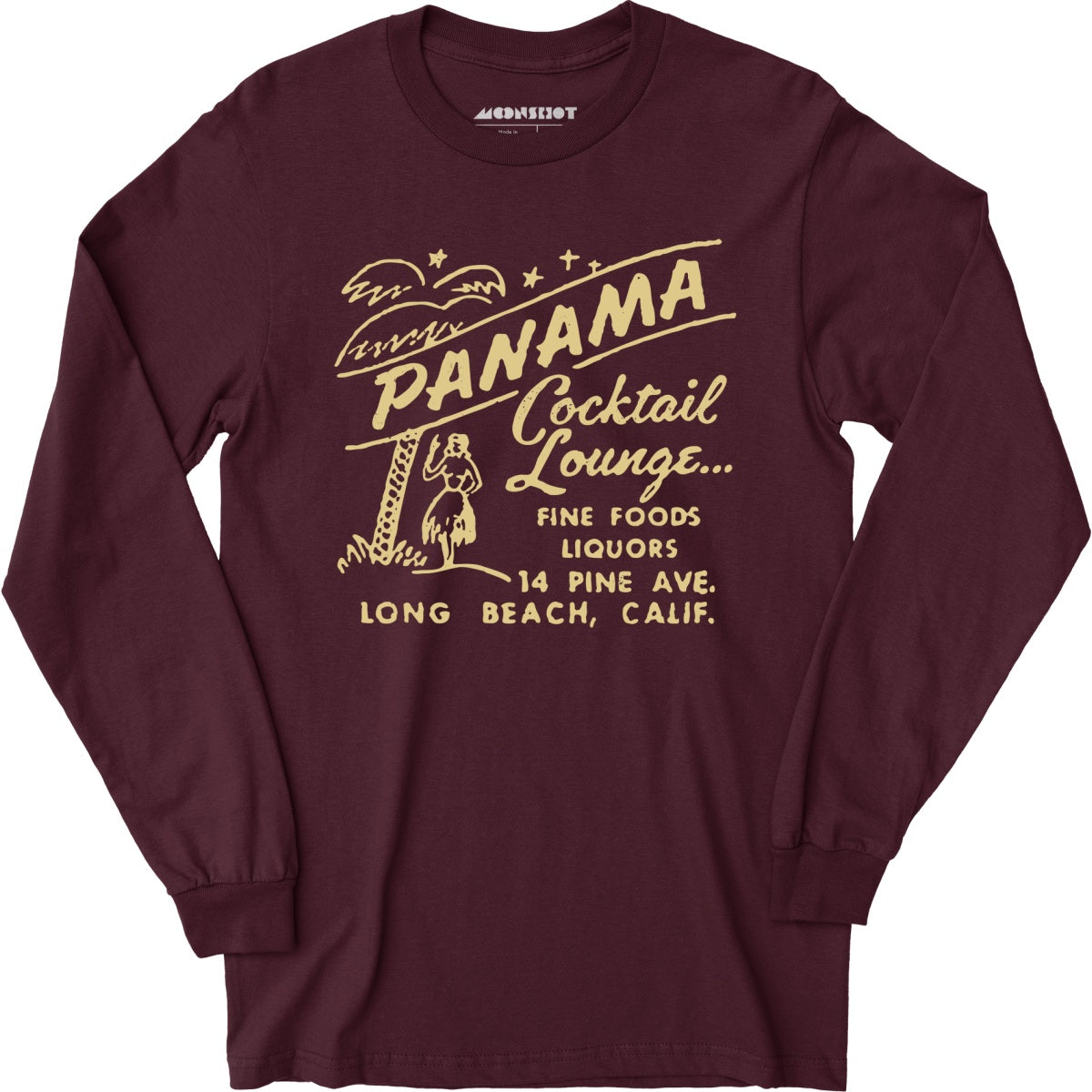 Panama Cocktail Lounge - Long Beach, CA - Vintage Tiki Bar - Long Sleeve T-Shirt
