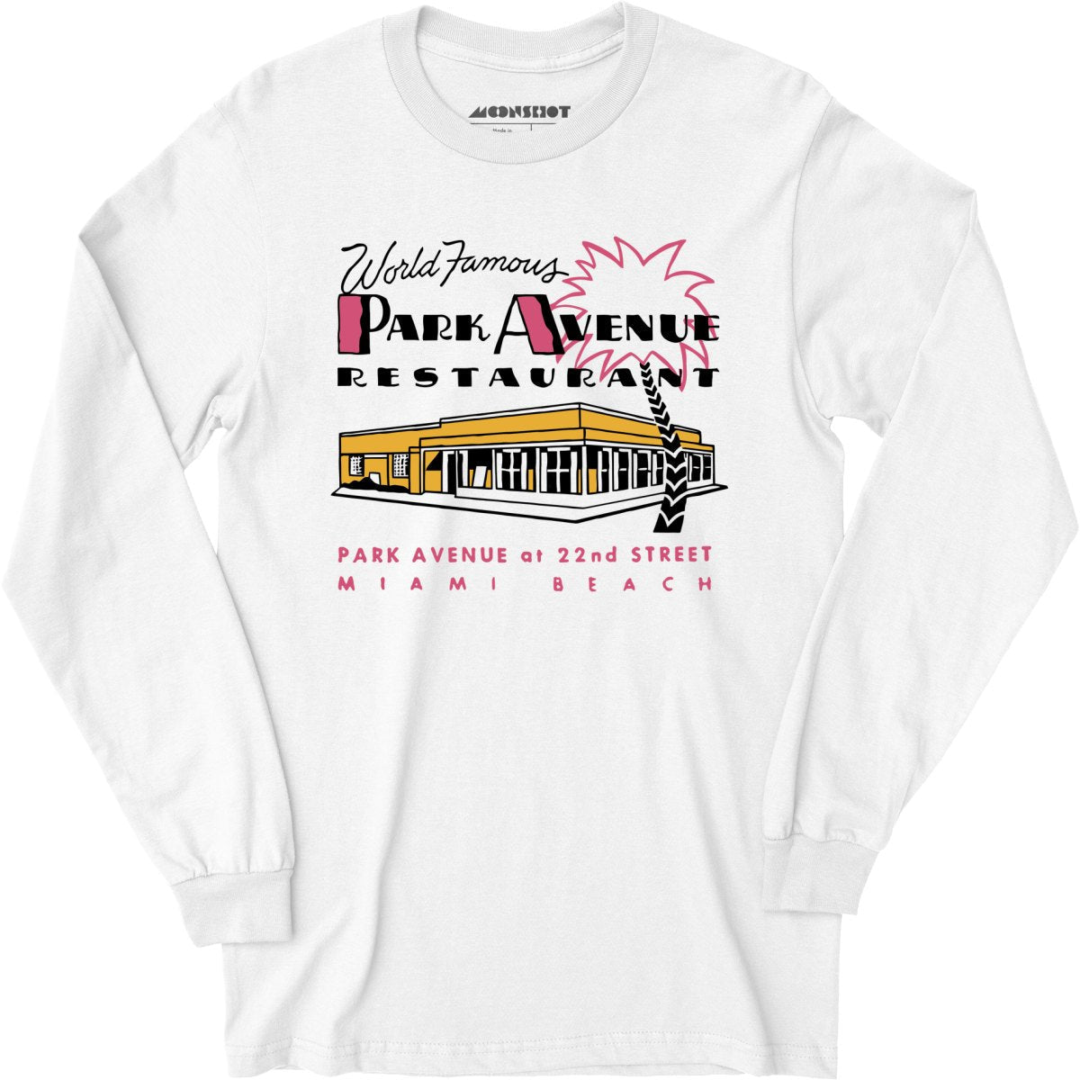 Park Avenue - Miami Beach, FL - Vintage Restaurant - Long Sleeve T-Shirt