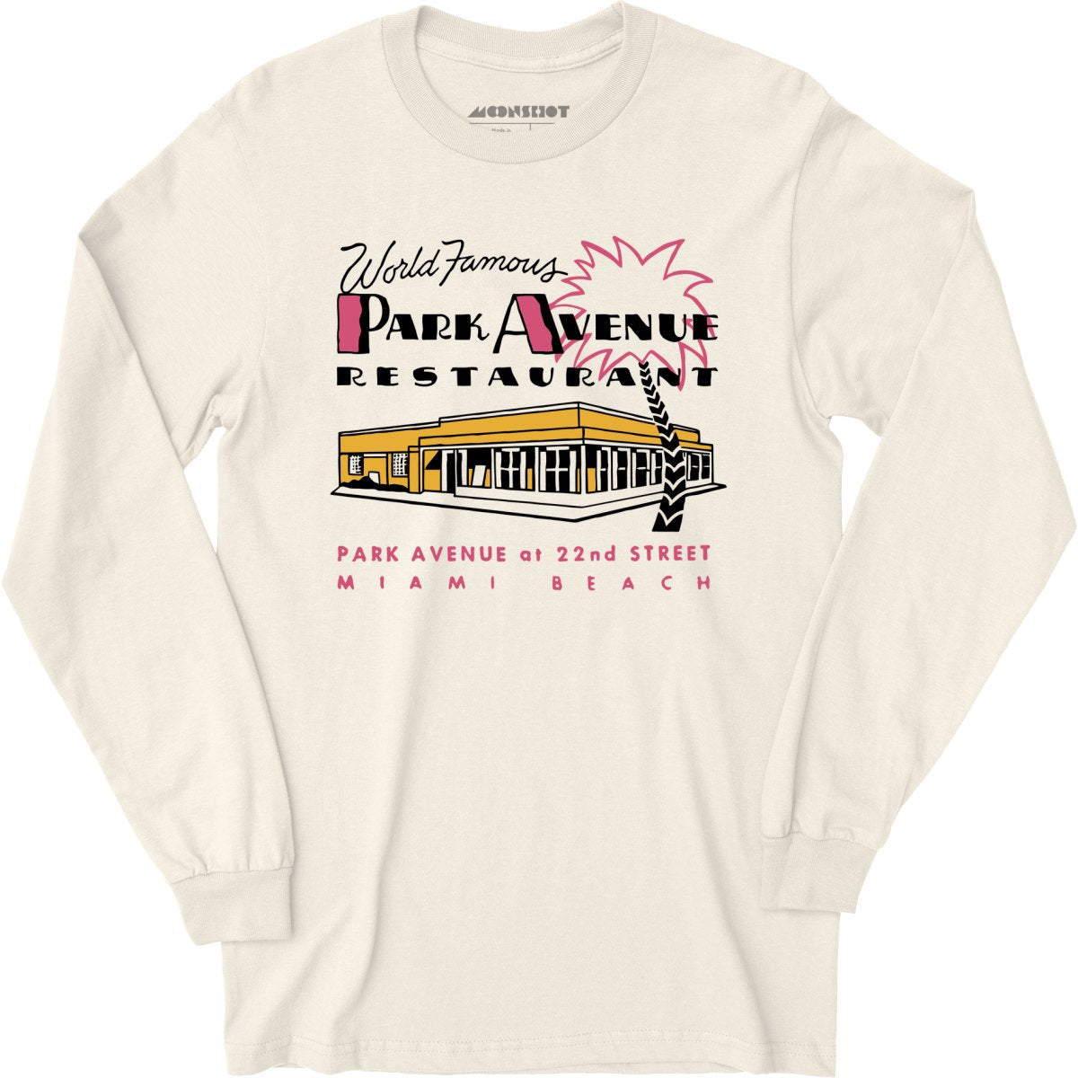 Park Avenue - Miami Beach, FL - Vintage Restaurant - Long Sleeve T-Shirt